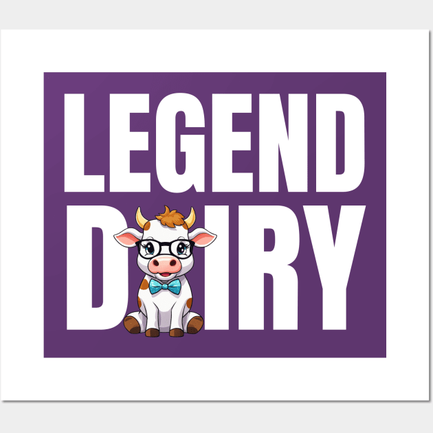 Legendary Cow Pun Wall Art by Mey Designs